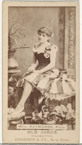 Mlle. Raymonde, Paris, from the Actors and Actresses series (N171) for Old Judge Cigarettes by Goodwin & Company, photograph, 1886-1890