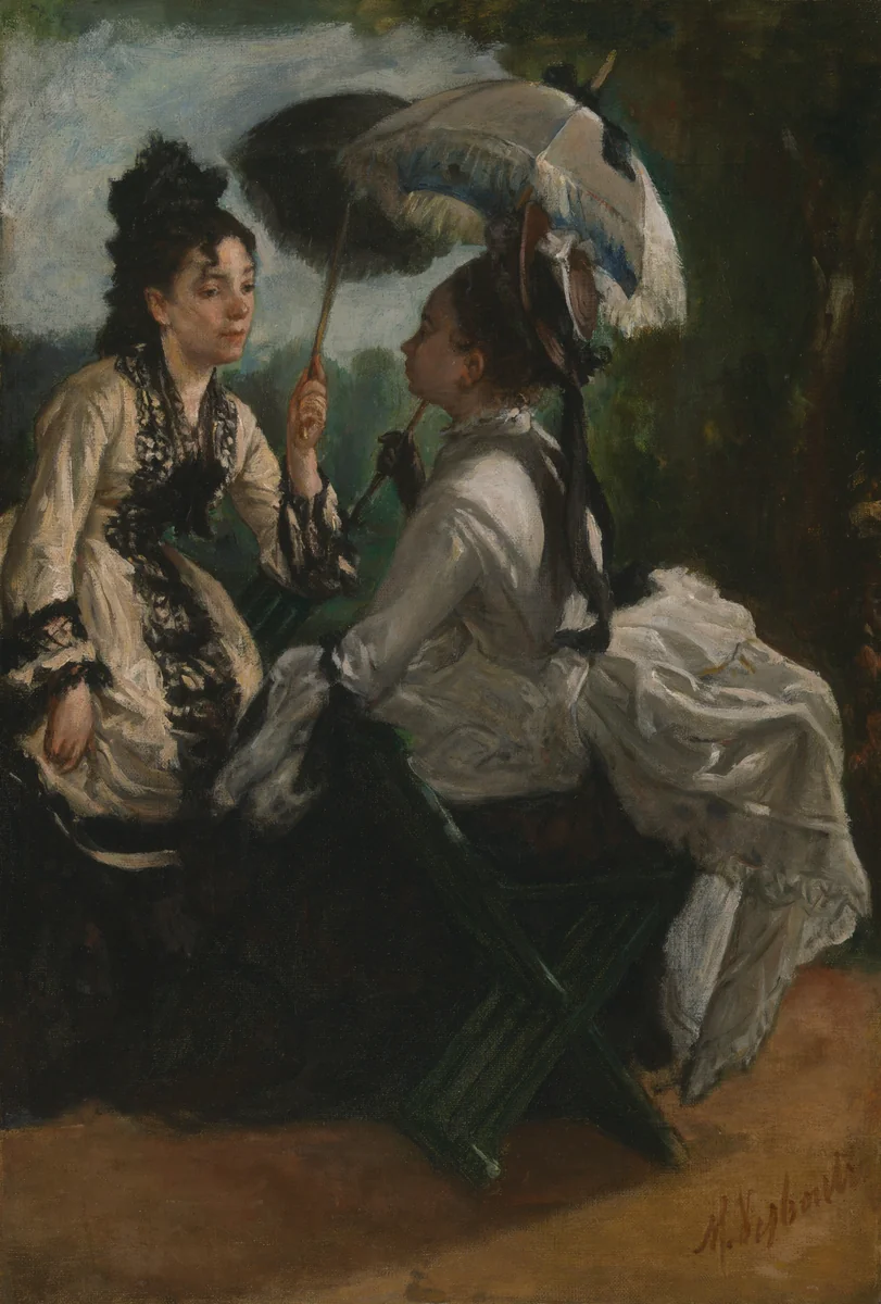 The Conversation by Marcellin Gilbert Desboutin, painting, 1874-1884