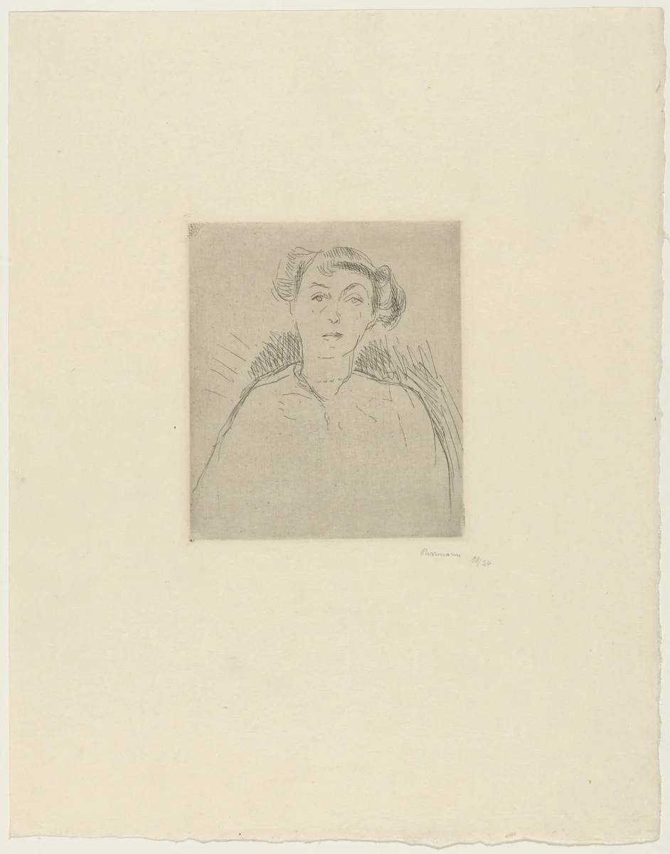 Portrait of Mrs. Hardt von Hösslin (Bildnis Frau Hardt von Hösslin) by Hans Purrmann, print, 1915