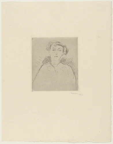 Portrait of Mrs. Hardt von Hösslin (Bildnis Frau Hardt von Hösslin) by Hans Purrmann, print, 1915
