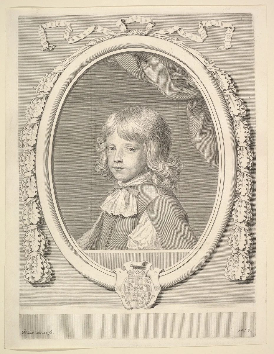 Louis-Joseph de Lorraine, duc de Guise, as a Child by Claude Mellan, print, 1659