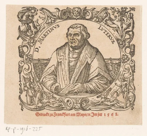 Portret van Martin Luther by Unknown, print, 1568