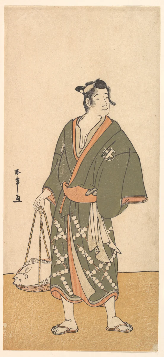 The Actor Otani Hiroemon III as a Fish Peddler by Katsukawa Shunshô (勝川春章), print, 1726-1792