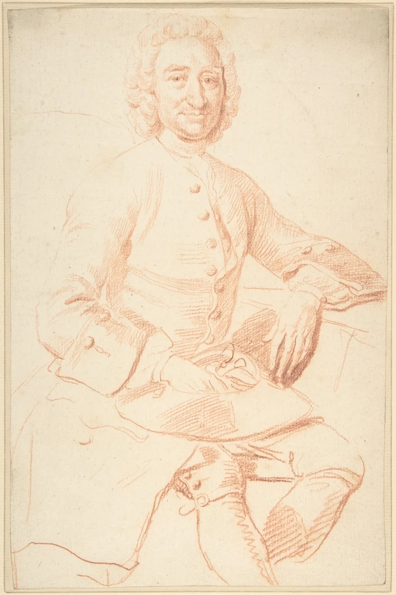 Portrait of George Graham by Thomas Hudson, drawing, 1734-1744