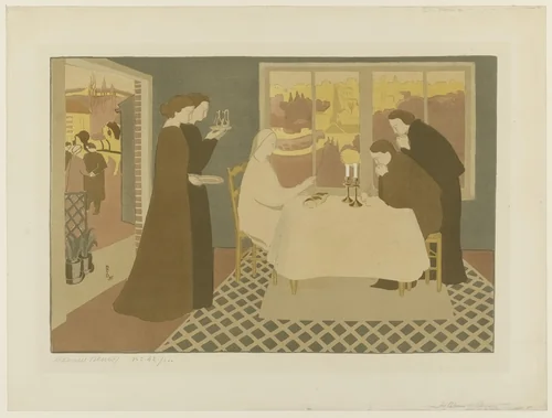 Christ at Emmaus by Maurice Denis, print, 1895