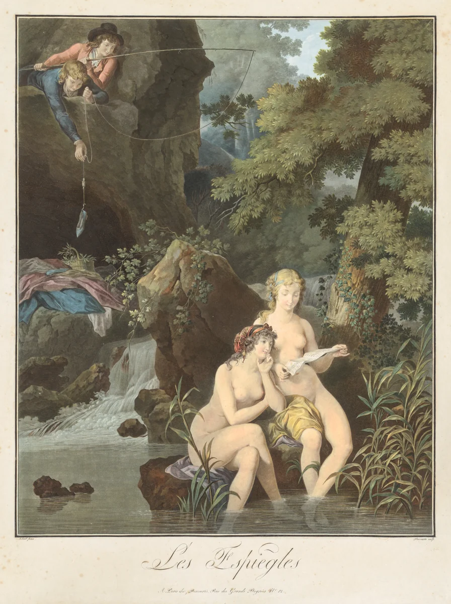 The Pranksters (Les Espiègles) by Charles Melchior Descourtis, print, 1793-1803