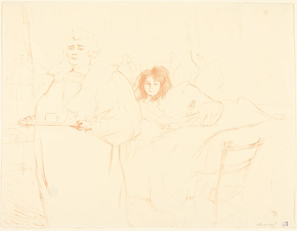 Woman with a Tray (Femme au plateau) by Henri de Toulouse-Lautrec, print, 1896