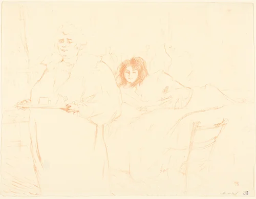 Woman with a Tray (Femme au plateau) by Henri de Toulouse-Lautrec, print, 1896