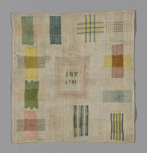 Darning Sampler by Netherlands, textile, 1791