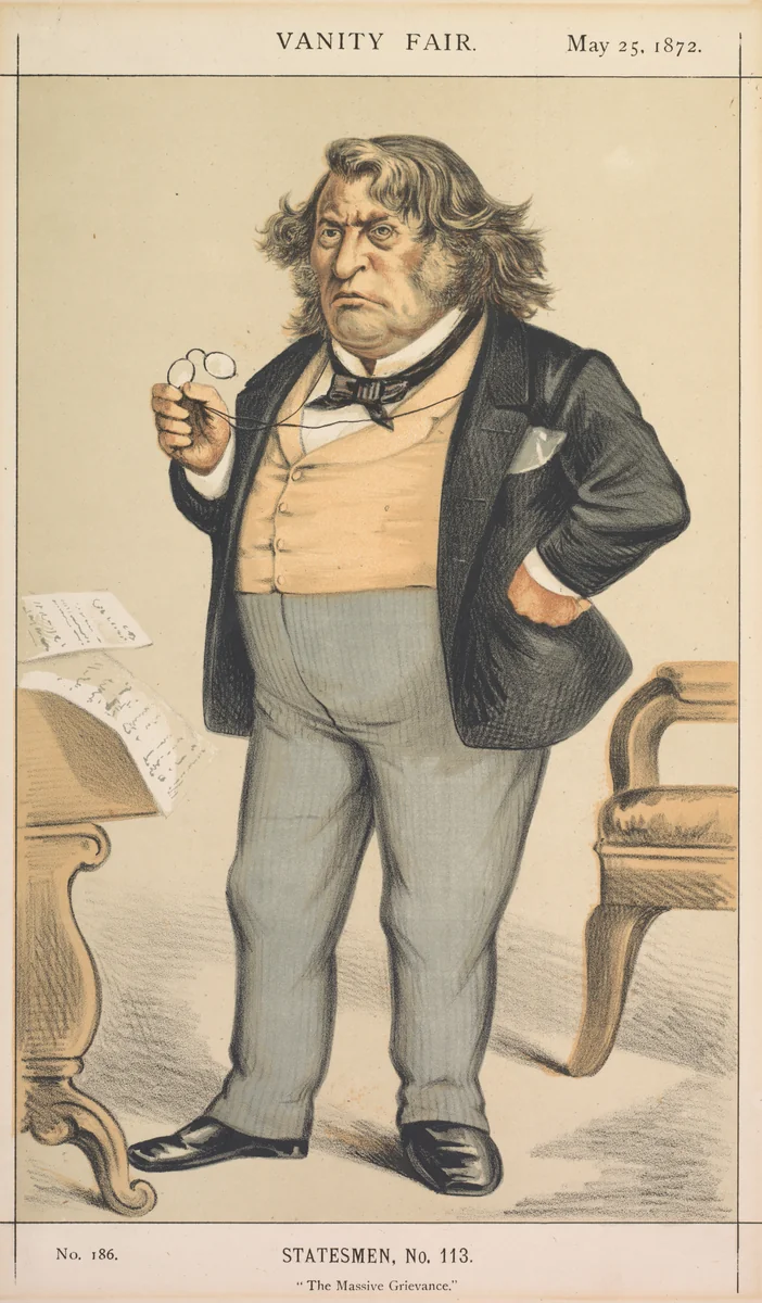 Vanity Fair: Statesman, No. 113 "The Massive Grievance" by Thomas Nast, print, 1872