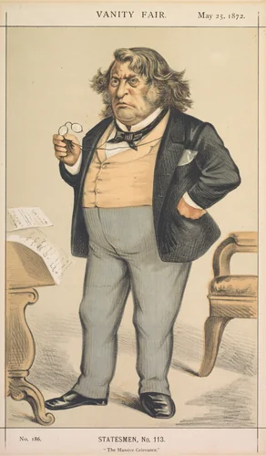 Vanity Fair: Statesman, No. 113 "The Massive Grievance" by Thomas Nast, print, 1872