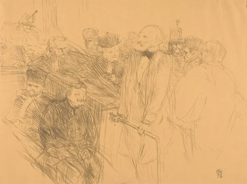 Ribot Deposition (Déposition Ribot) by Henri de Toulouse-Lautrec, print, 1896