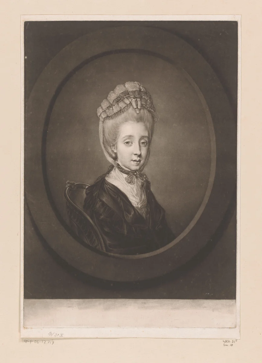 Portret van Elizabeth Bridgetta Gulston by Richard Earlom, print, 1752-1822