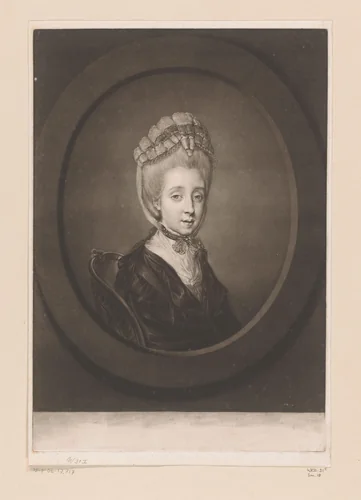 Portret van Elizabeth Bridgetta Gulston by Richard Earlom, print, 1752-1822
