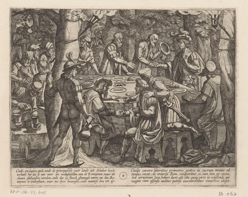 Samenzwering van Julius Civilis, 69-70 by Antonio Tempesta, print, 1611-1612