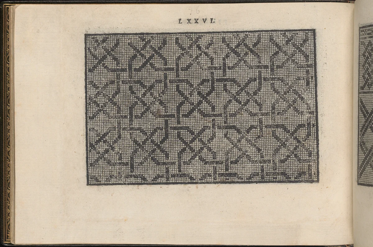 La Vera Perfettione del Disegno di varie sorti di recami, page 38 (verso) by Giovanni Ostaus, book, 1567