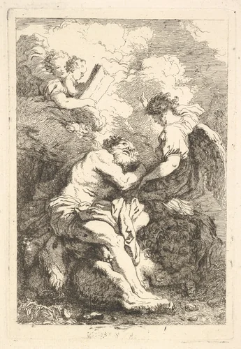The Vision of Saint Jerome by Jean Honoré Fragonard, print, 1761-1765