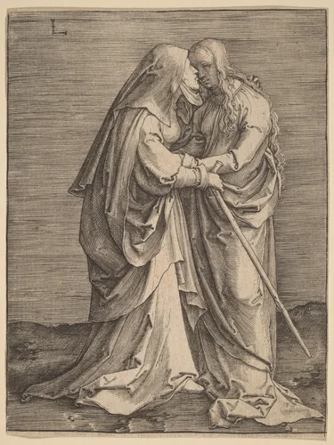 The Visitation by Lucas van Leyden, print, 1520