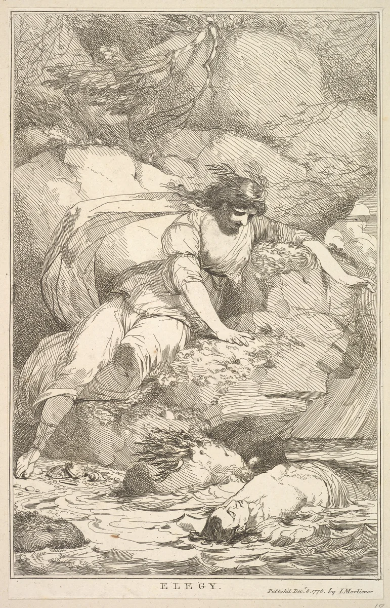 Elegy, from "Fifteen Etchings Dedicated to Sir Joshua Reynolds" by John Hamilton Mortimer, print, 1778