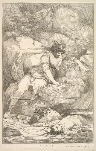 Elegy, from "Fifteen Etchings Dedicated to Sir Joshua Reynolds" by John Hamilton Mortimer, print, 1778