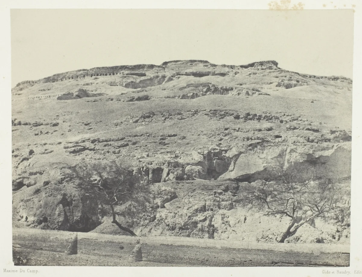 Nécropole de l'Ancienne Lycopolis, Haute-Egypte, plate 12 from the album "Egypte, Nubie, Palestine et Syrie" (1852) by Maxime Du Camp, photograph, 1849-1851