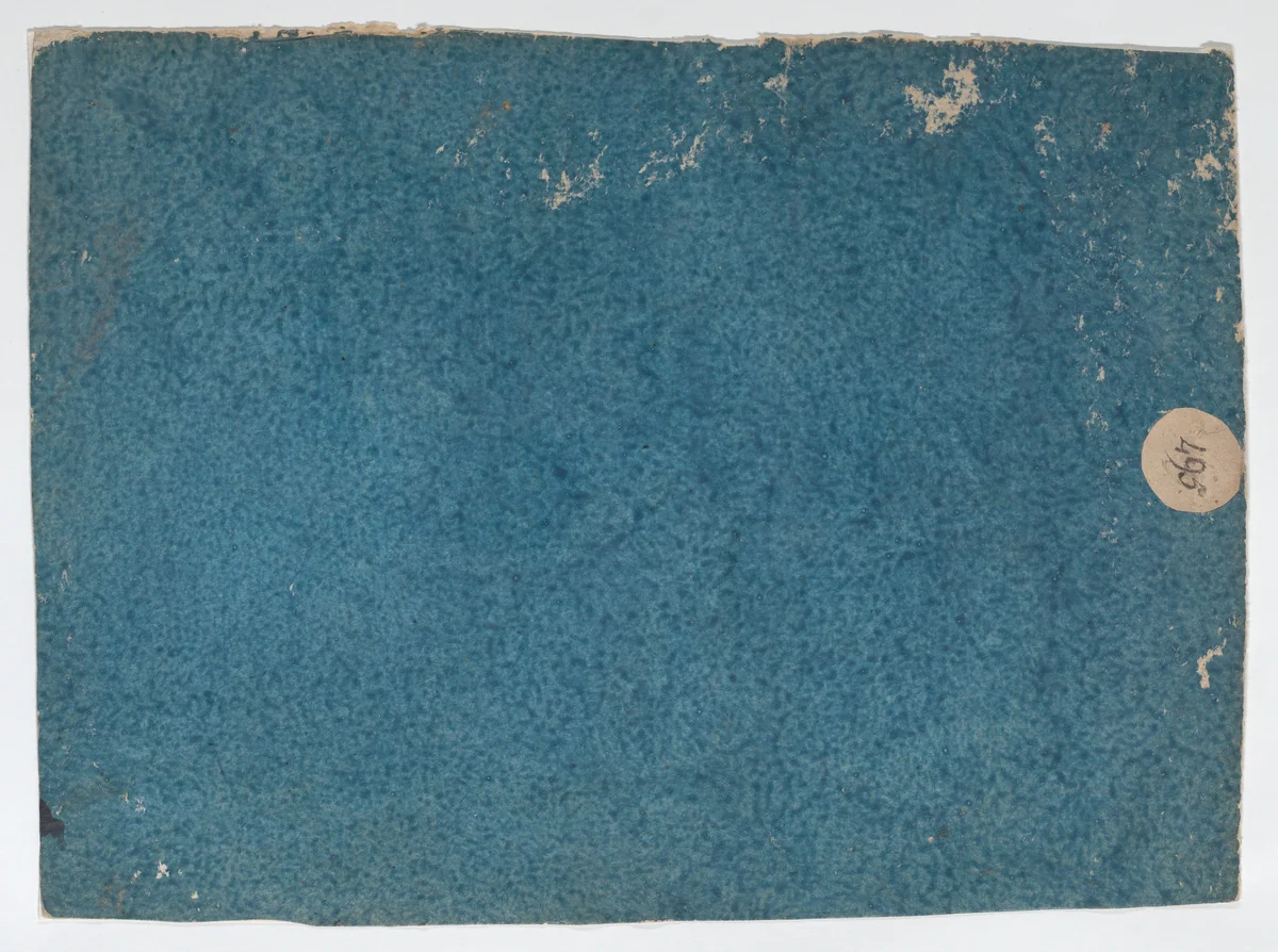 Blue paste paper by anonymous, print, 1700-1800