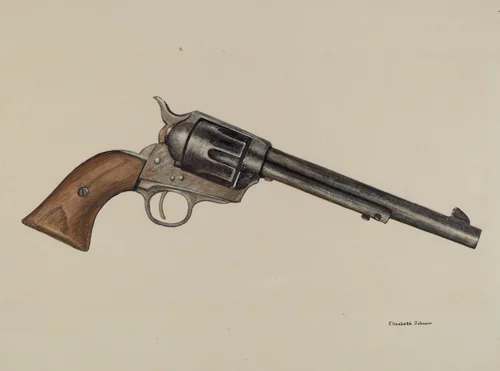 Revolver by Elizabeth Johnson, index of american design, 1942
