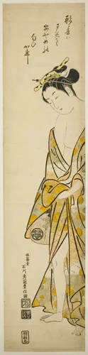 Young Woman after a Bath by Ishikawa Toyonobu, print, 1740-1750
