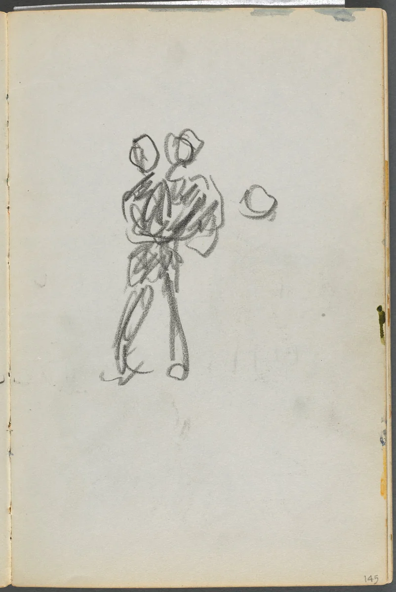 Sketchbook, The Dells, N° 127, page 145: Figures by Maurice Prendergast, book, 1919-1921
