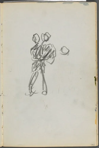 Sketchbook, The Dells, N° 127, page 145: Figures by Maurice Prendergast, book, 1919-1921