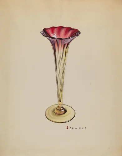 Vase (Morning Glory) by Robert Stewart, index of american design, 1937