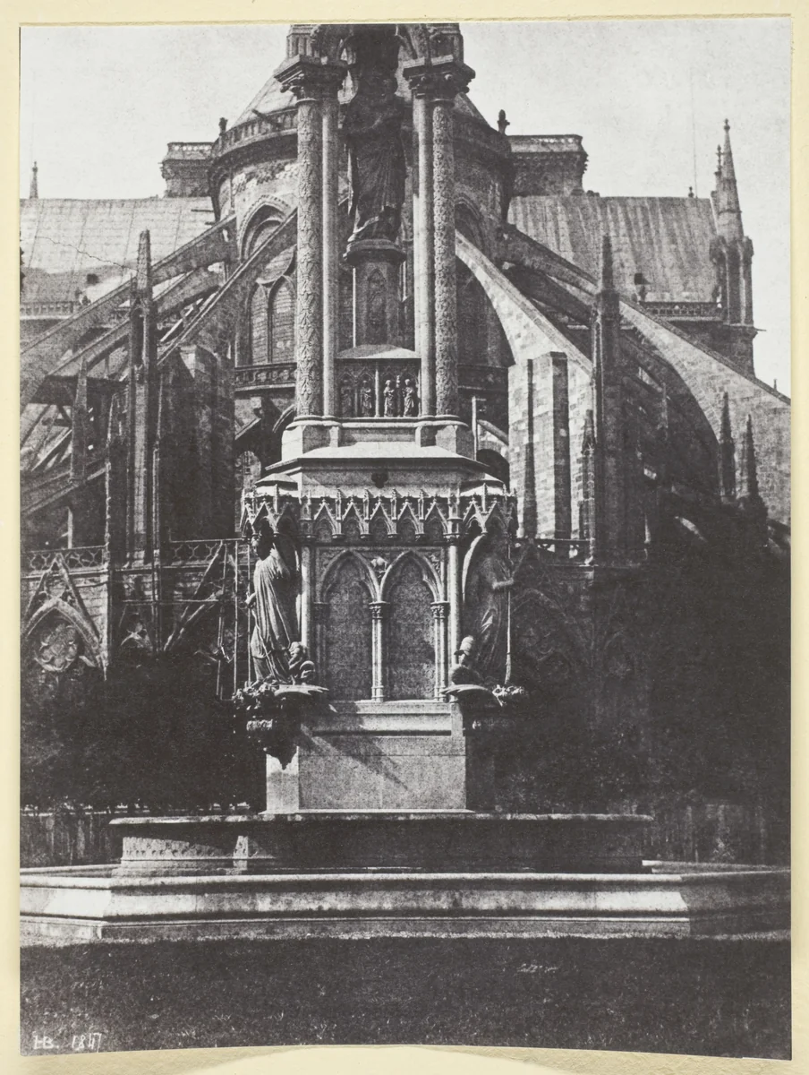 La Fontaine du square de l'Archevêché; Derrière Notre-Dame by Hippolyte Bayard, photograph, 1847