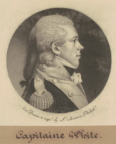 Samuel White by Charles B. J. Févret de Saint-Mémin, print, 1800