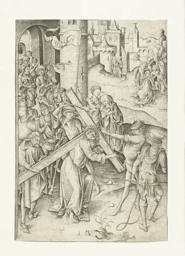 De kruisdraging by Unknown, print, 1455-1503