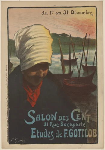Salon des Cent, Études de F. Gottlob, December 1-31 by Fernand Louis Gottlob, design, 1900