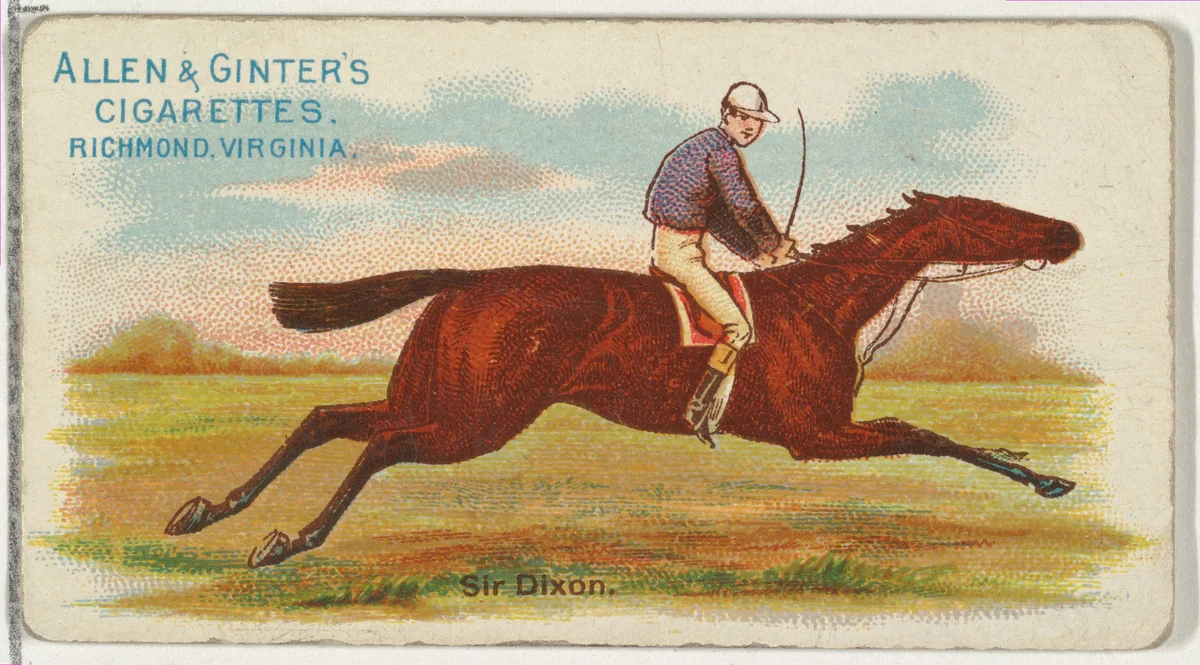 Sir Dixon, from The World's Racers series (N32) for Allen & Ginter Cigarettes by Allen & Ginter, print, 1888