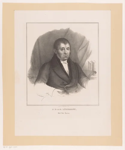 Portret van J.D.A.M. Lührmann by anonymous, print, 1809-1871