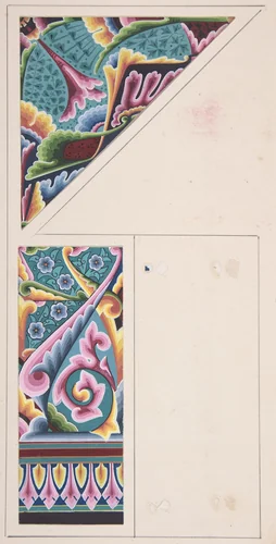 Design drawing by Christopher Dresser, drawing, 1878-1888