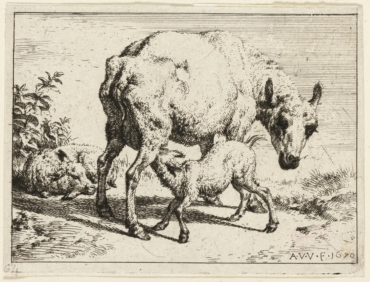 The Lamb by Adriaen van de Velde, print, 1670