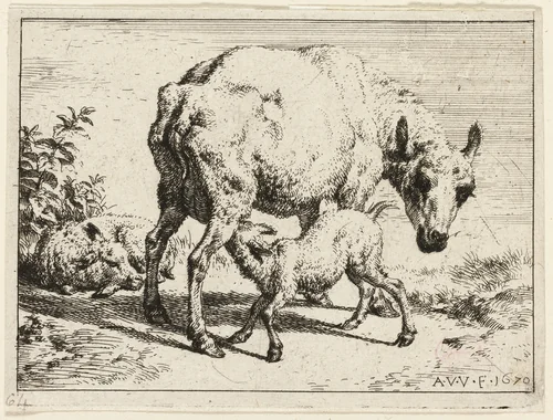 The Lamb by Adriaen van de Velde, print, 1670