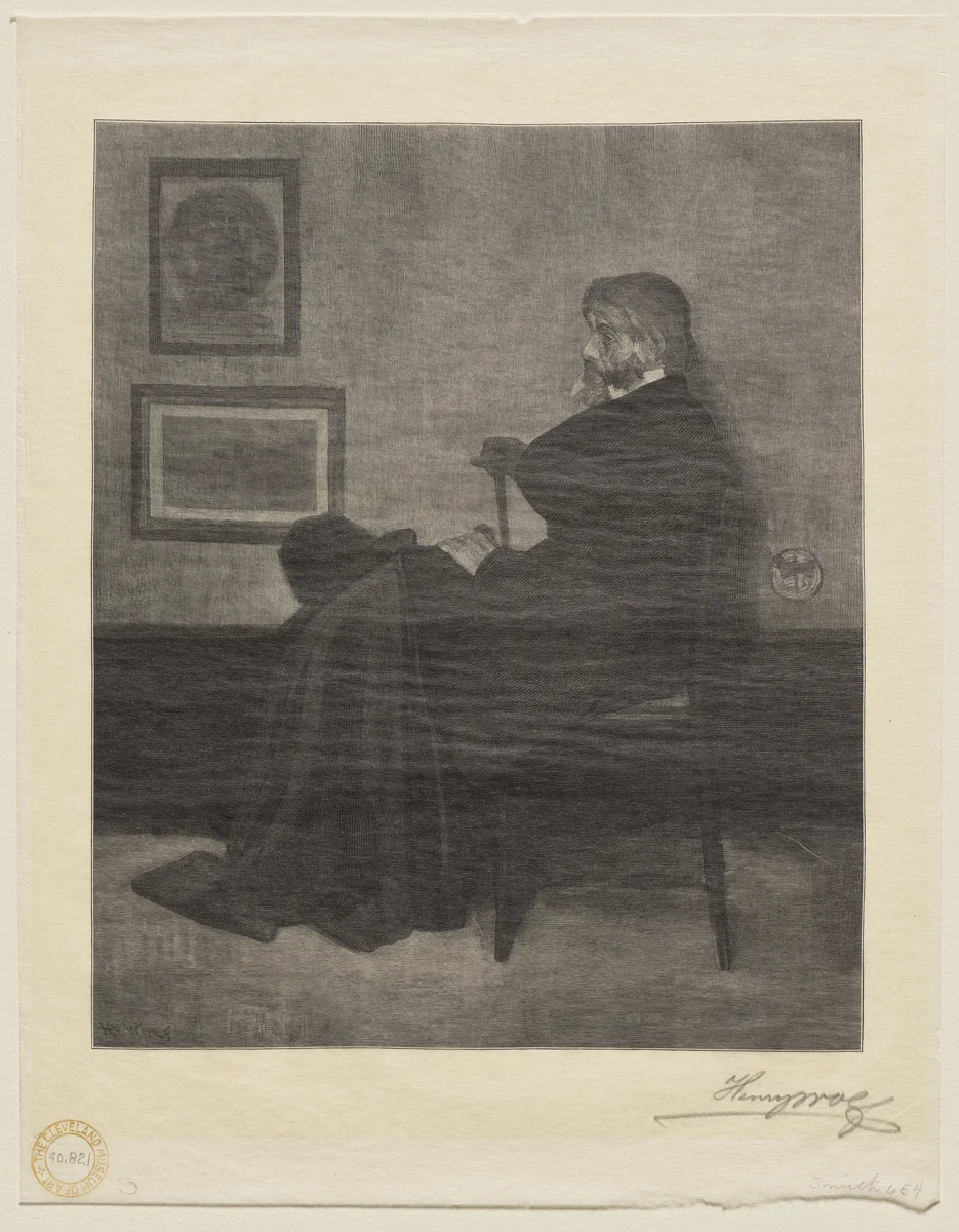Thomas Carlyle by Henry Wolf, print, 1904
