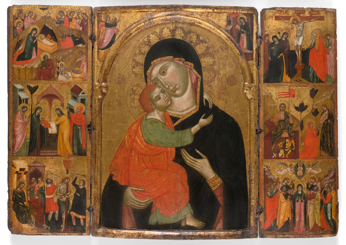 Triptych of the Virgin and Child with Scenes from the Life of Christ by Italian, painting, 1315-1325
