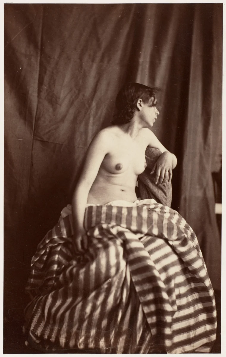 [Nude Study] by Eugène Durieu, photograph, 1853-1854