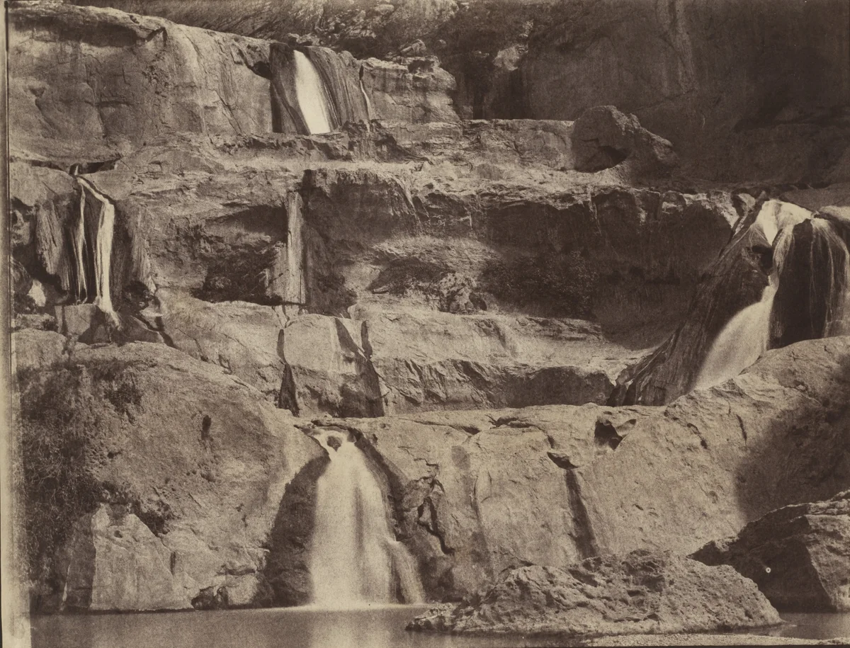 Cascade d'El-Ourit, Tlemcen, Algeria by John B. Greene, photograph, 1855
