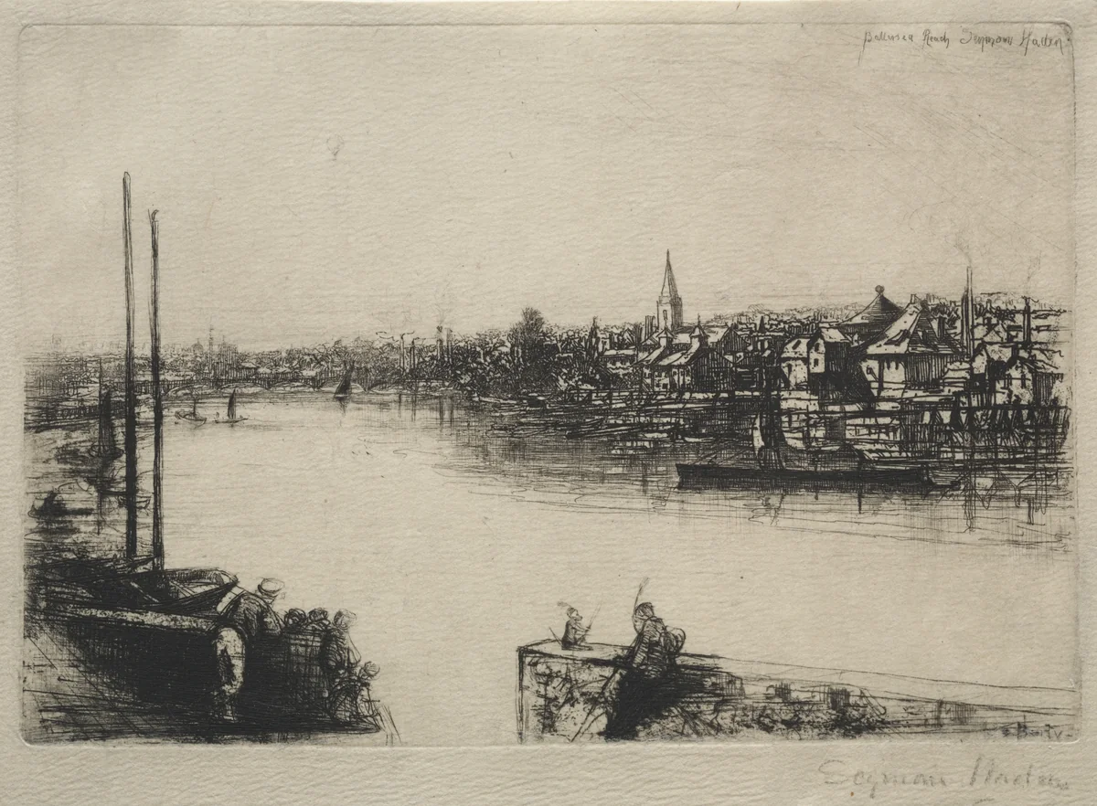 Battersea Reach by Francis Seymour-Haden, print, 1843