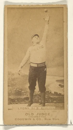 Lyons, 3rd Base, Philadelphia Athletics, from the Old Judge series (N172) for Old Judge Cigarettes by Goodwin & Company, photograph, 1888