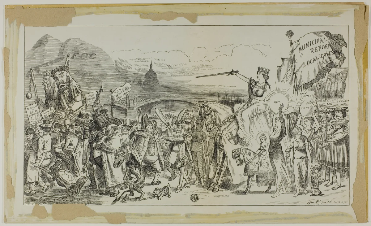 Political Cartoon by Unknown Artist, drawing, 1800-1899