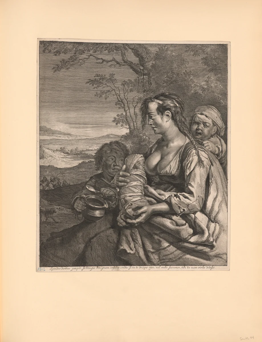 The Bohemian Woman by Cornelis Visscher, print, 1655