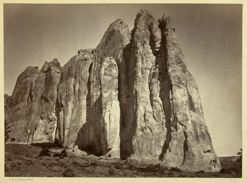 The South Side of Inscription Rock by Timothy O'Sullivan, photograph, 1873