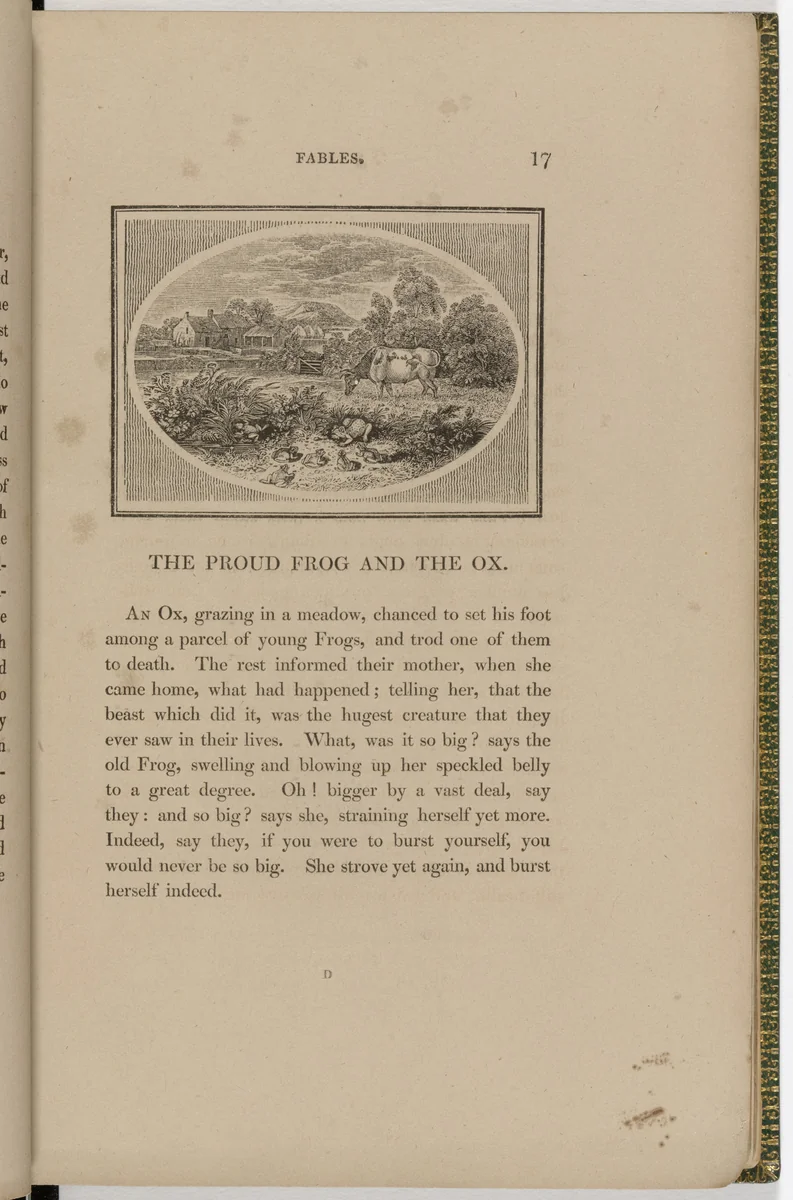 Headpiece (page 17) from The Fables of Aesop by Thomas Bewick, illustrated book, 1818
